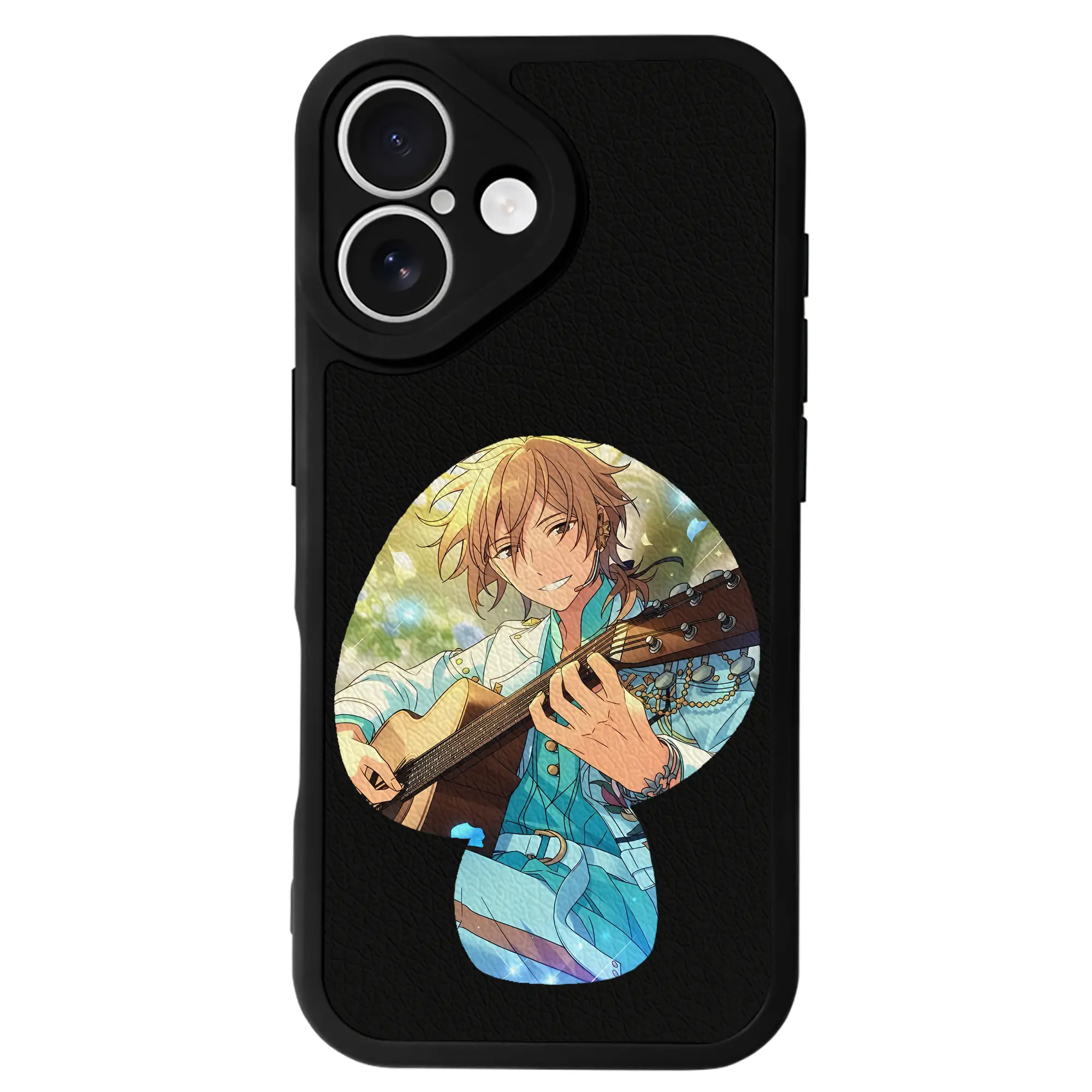 あんさん ぶる グッズ UNDEAD 羽風薫 - IPhone 16シリーズ対応 ・ シリコンスマホケース ・ レザー調 ・ 高精度フィット ・ 耐衝撃 ・ ワイヤレス充電対応 ・ 精密カット